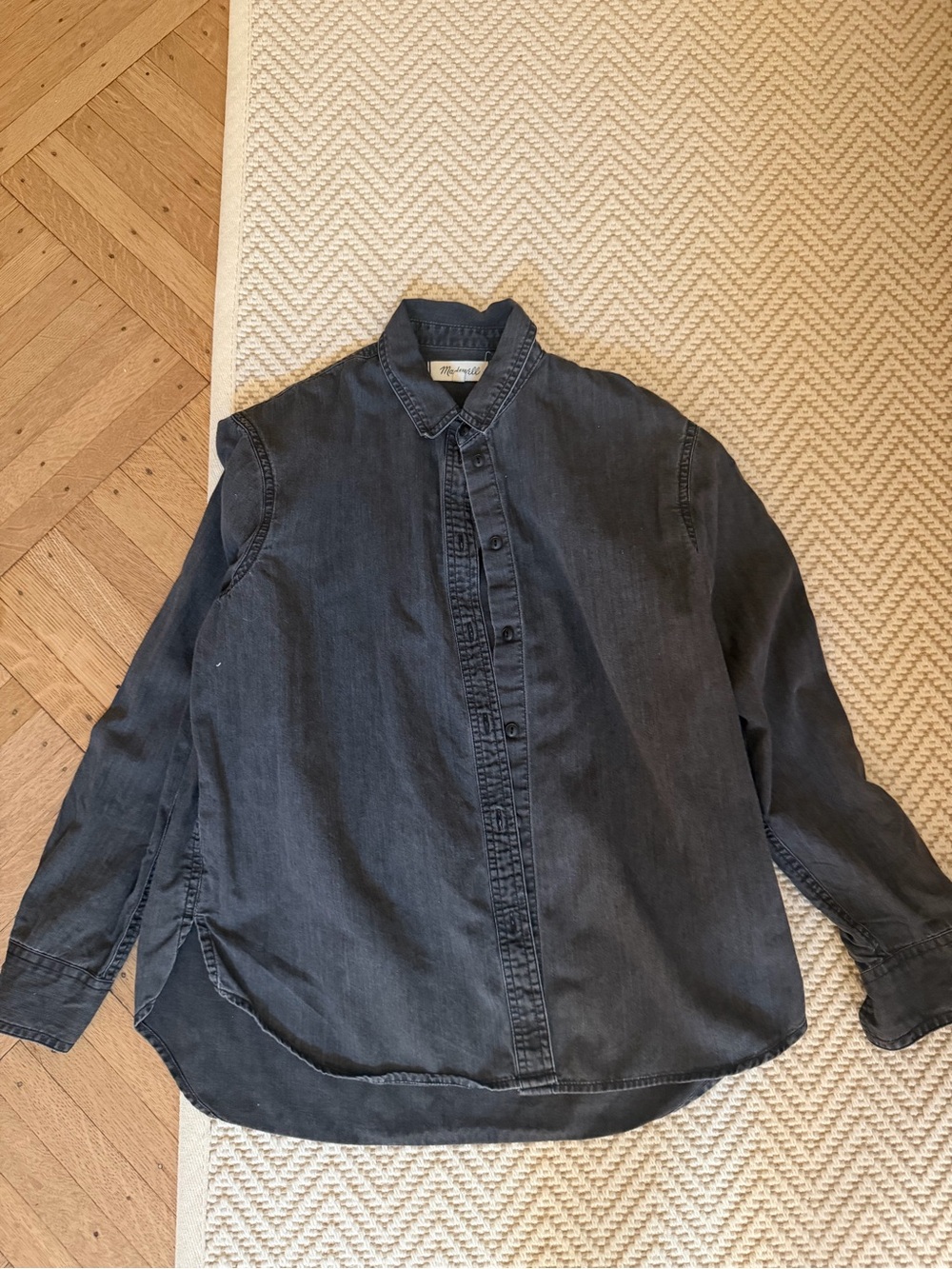 Madewell Washed Black Denim Button-Down Shirt